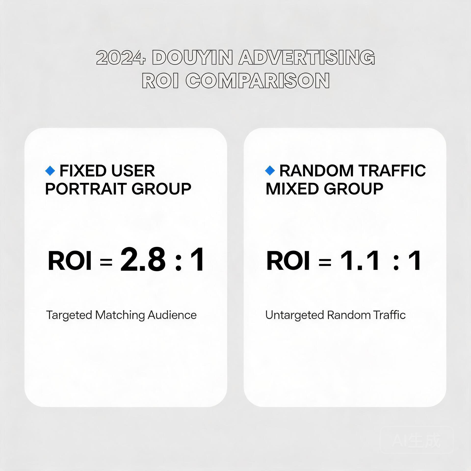 Comparison chart of Douyin advertising ROI between