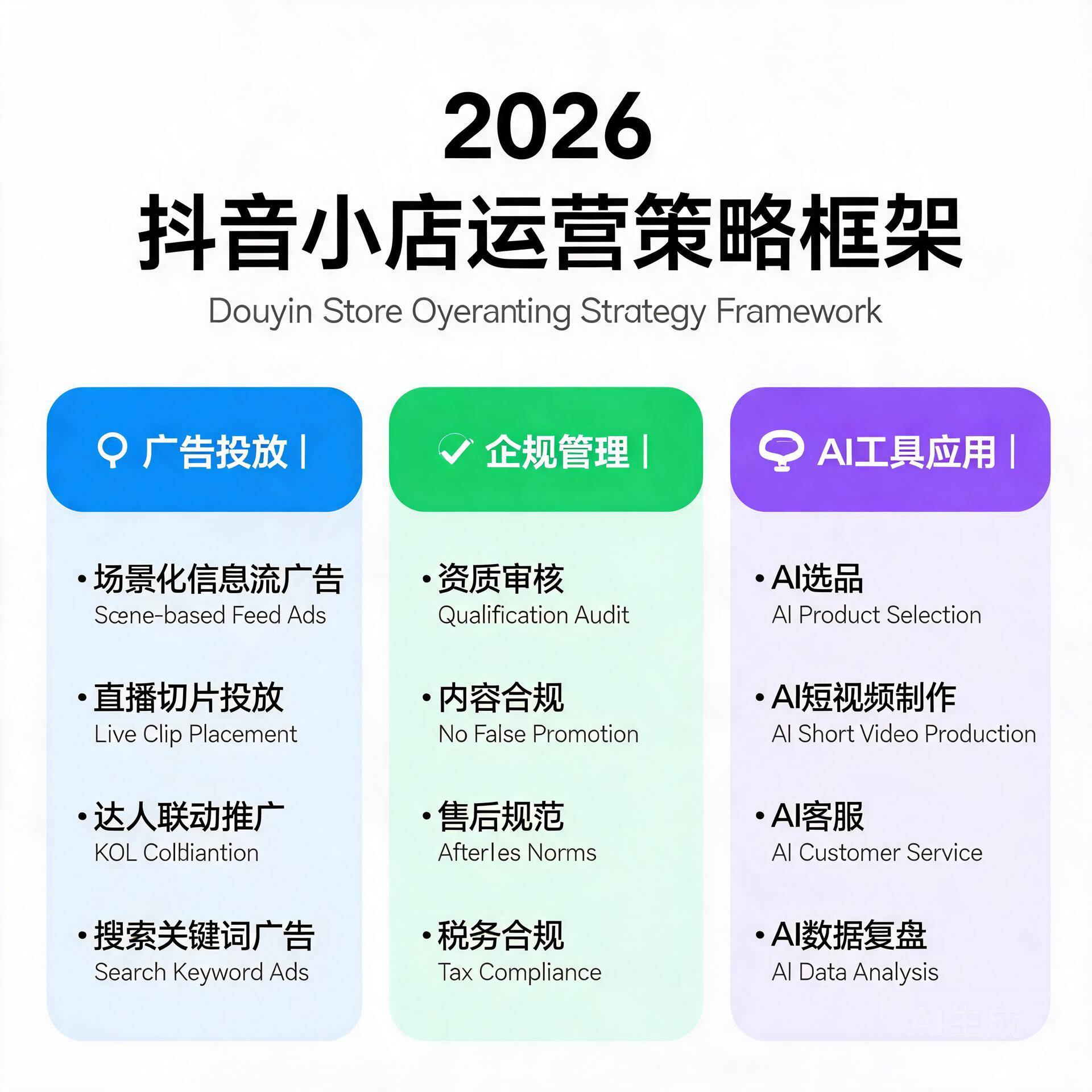 Infographic of 2026 Douyin small store operation s