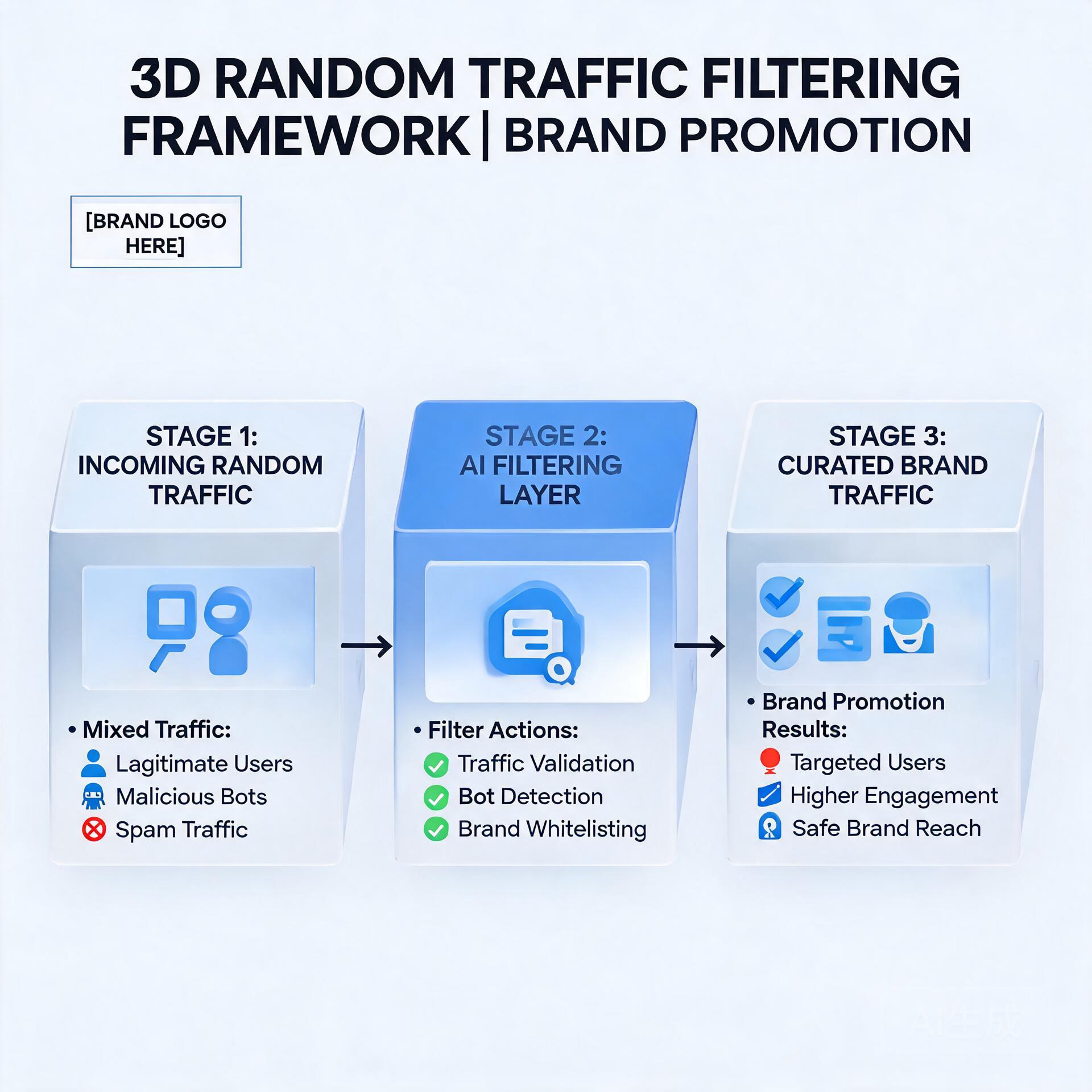 Infographic of three-dimensional random traffic fi