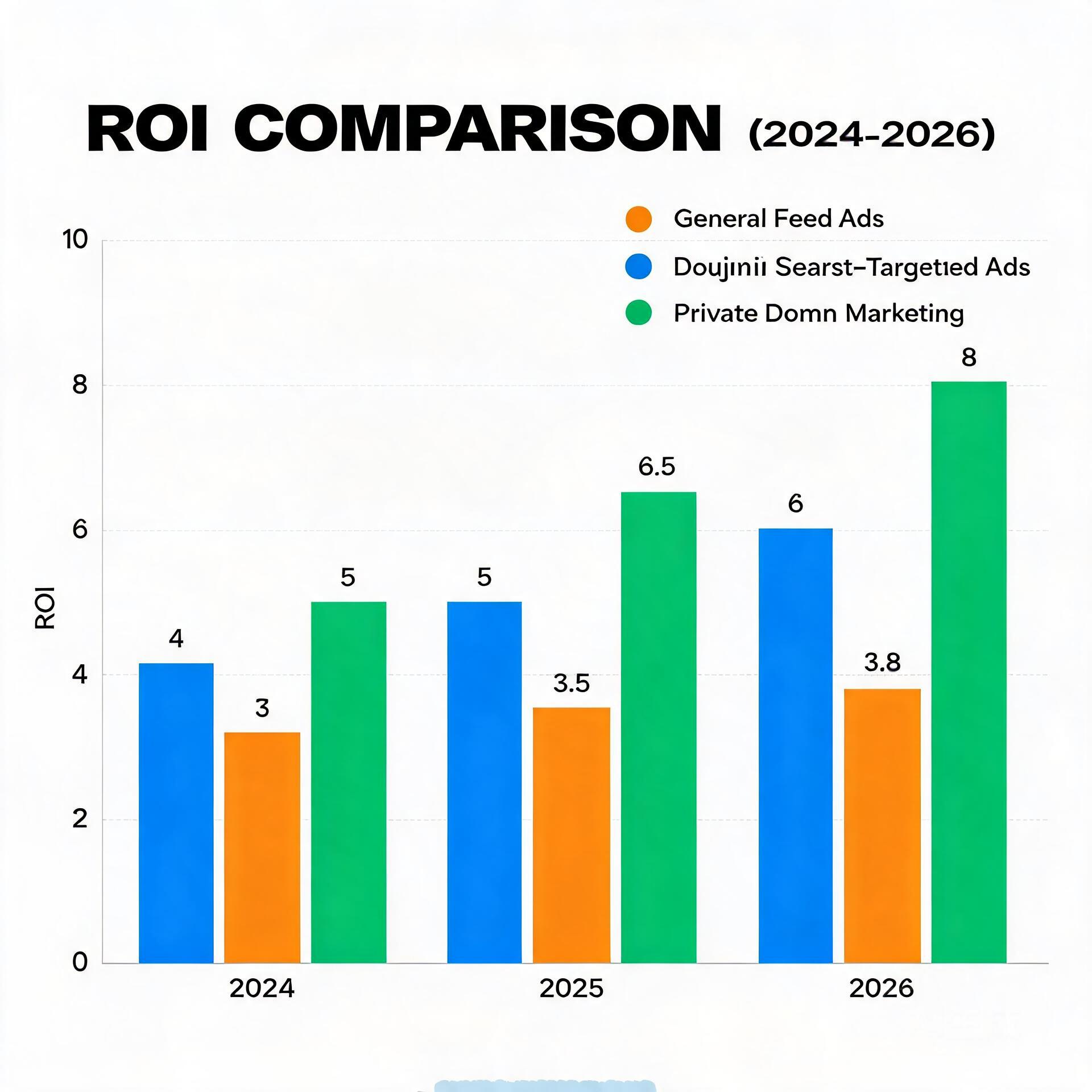 Bar chart comparing ROI of Douyin search-targeted