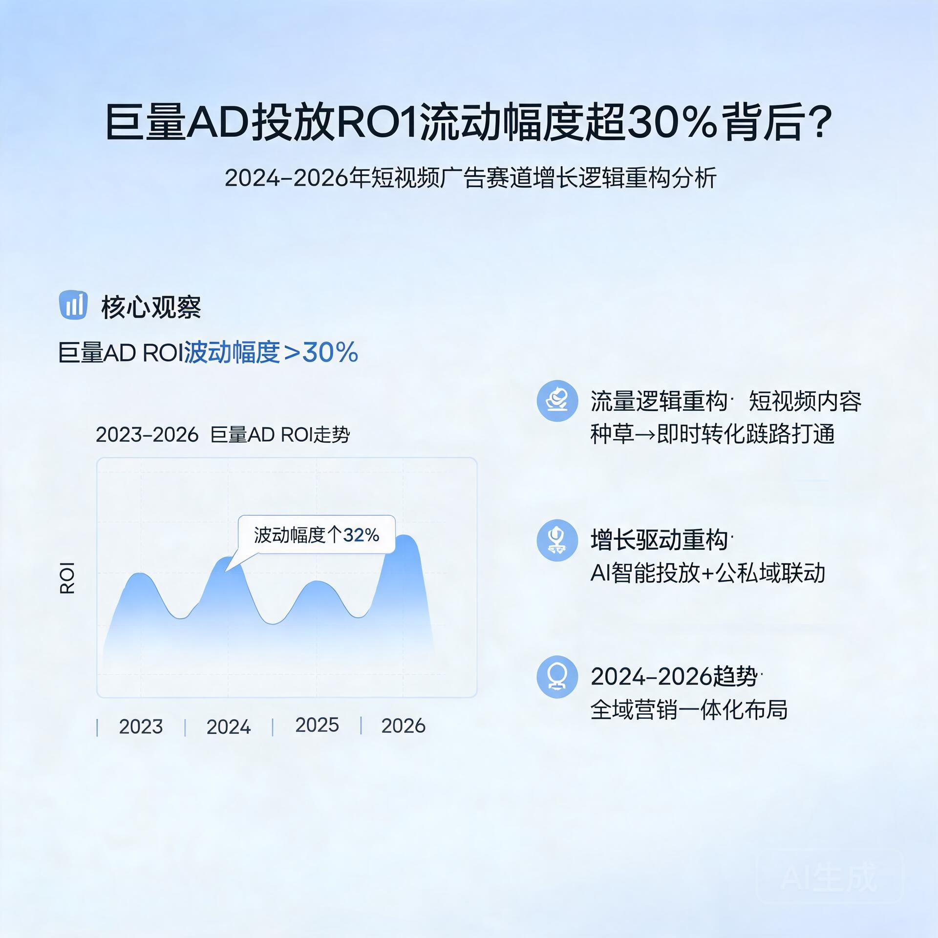 巨量AD投放ROI波动幅度超30%背后?2024-2026年短视频广告赛道增长逻辑重构分析
