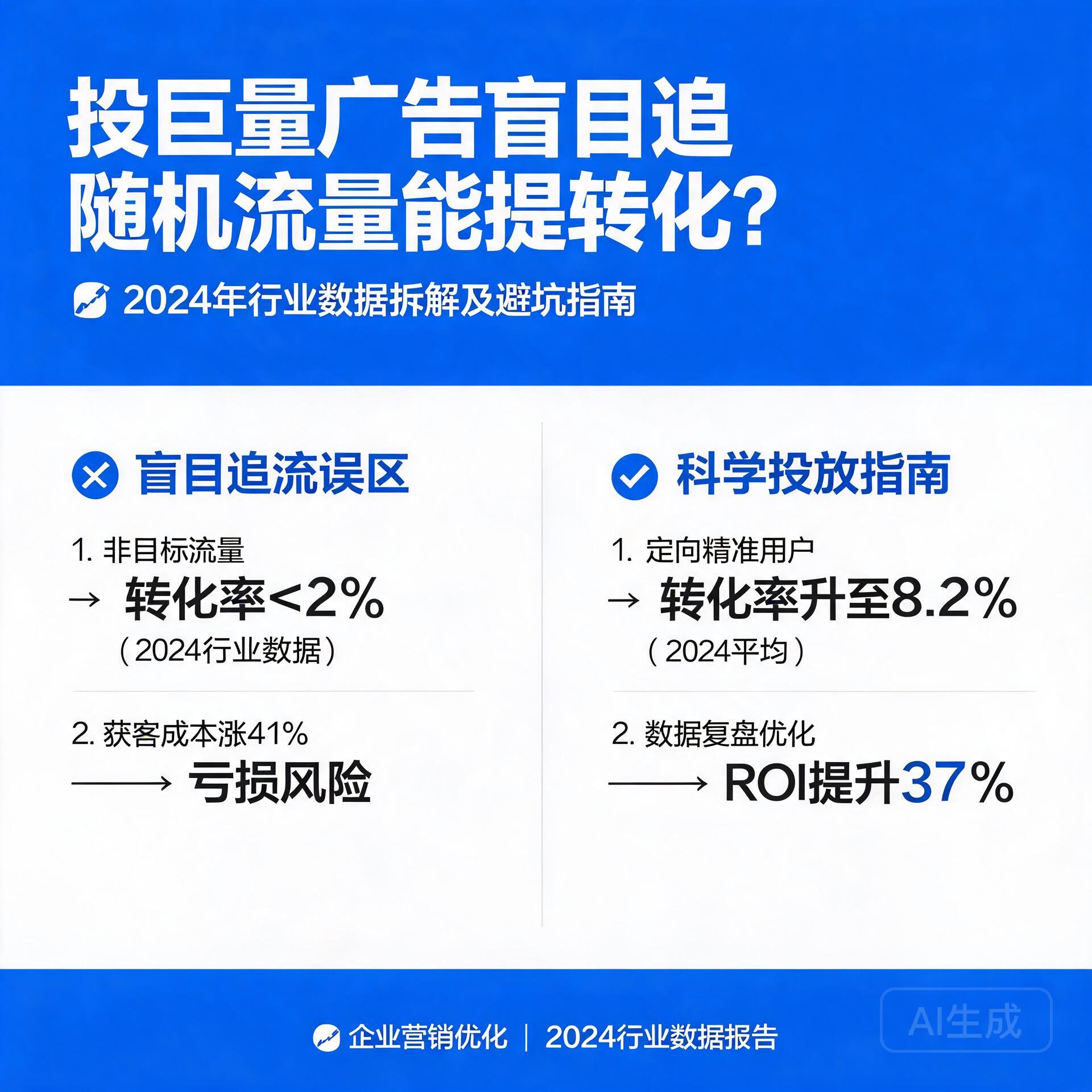 投巨量广告盲目追随机流量能提转化?2024年行业数据拆解及避坑指南