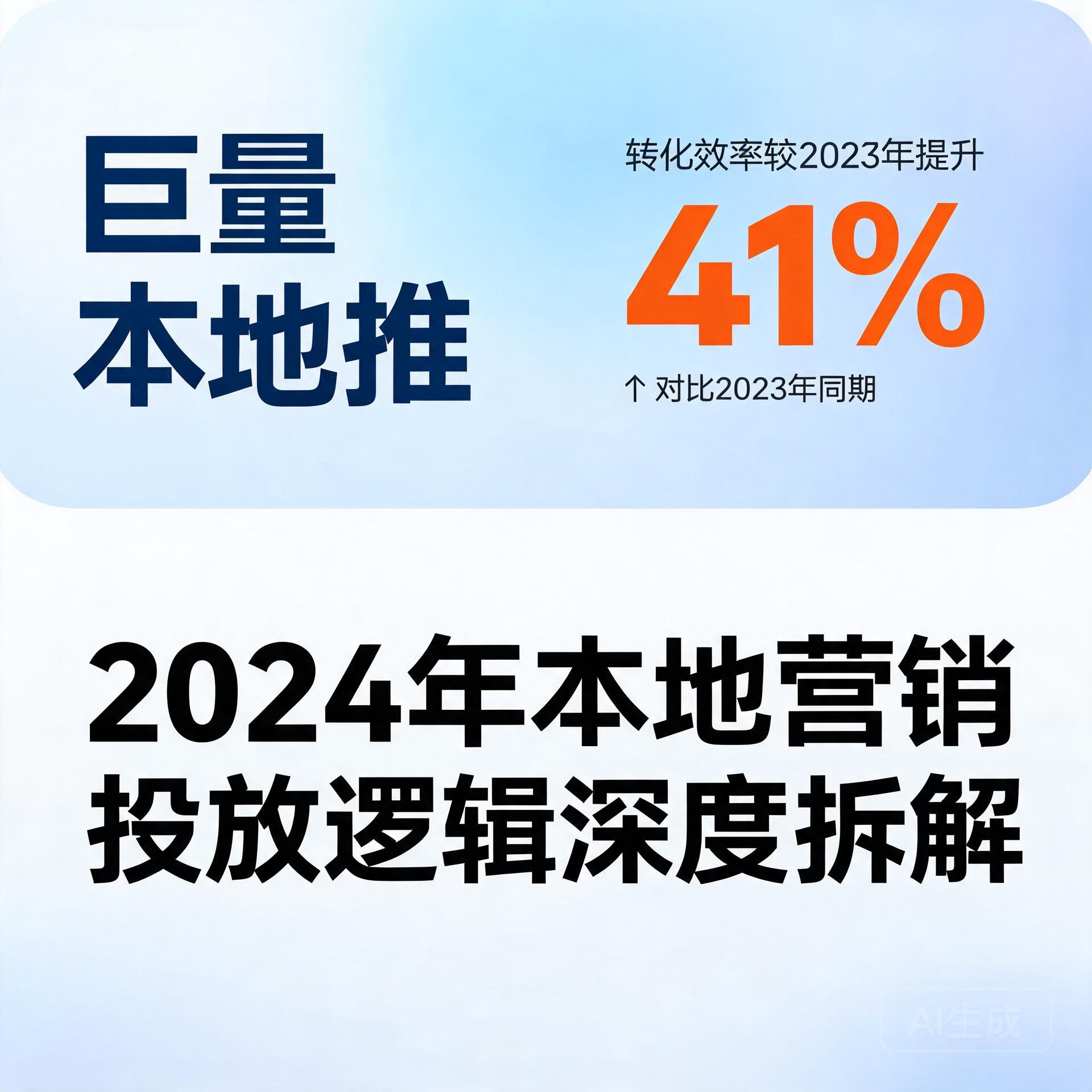 巨量本地推随机推送转化效率较2023年提升41%?2024年本地营销投放逻辑深度拆解